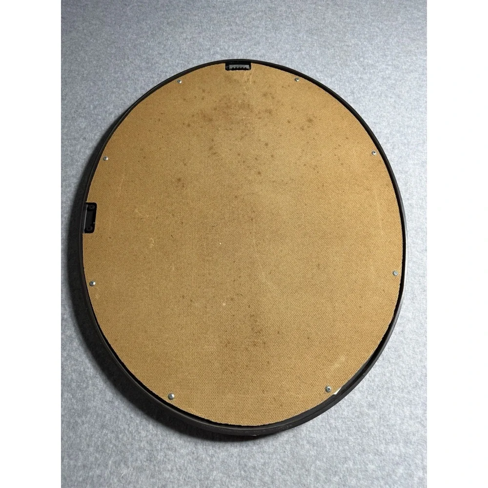 Vintage Syroco 1982 Oval Gold Plastic Picture Frame Cottage In Forest Birch Tree